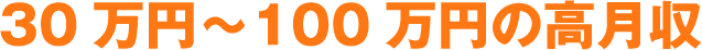 30万円〜100万円の高月収